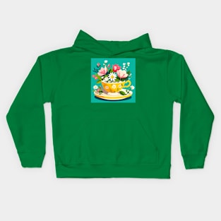 Cup of flowers Kids Hoodie